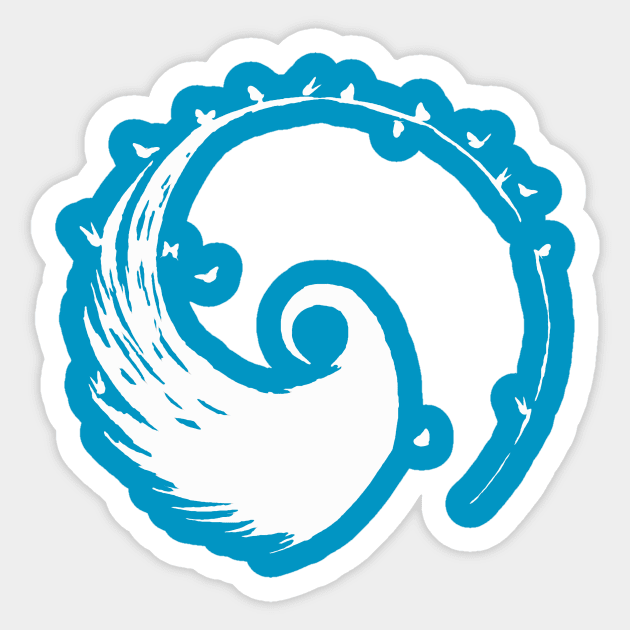 Tai Chi Yin Yang in White Sticker by Dock94